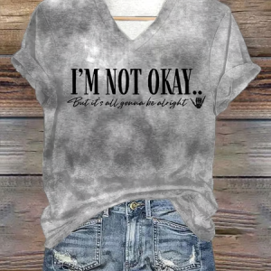 Women's Country Music Print V-Neck T-Shirt, T-shirts, Lilicloth.com