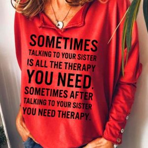 Womens Funny Sister Casual Sweatshirt, Hoodies&Sweatshirts, Lilicloth.com