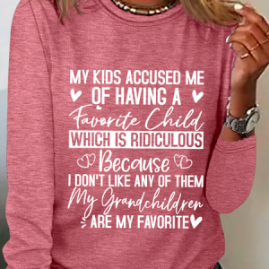 My Kids Accused Me Of Having A Favorite Child Casual Long Sleeve Shirt, Long sleeves, Lilicloth.com