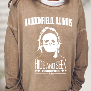 Women's Casual HIDE AND SEEK CHAMPION Printed Sweater, Hoodies&Sweatshirts, Lilicloth.com