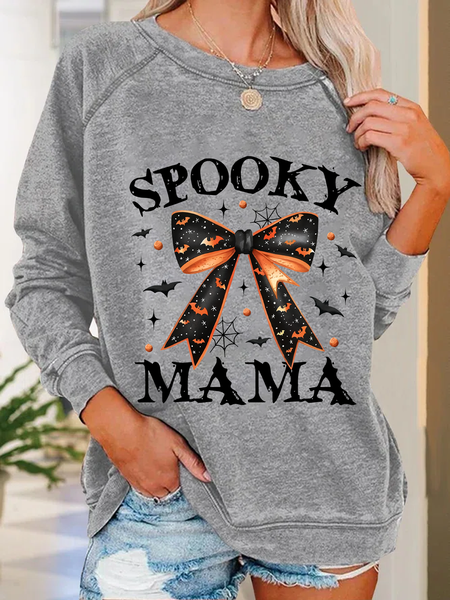 Spooky Mama Halloween Casual Sweatshirt, Hoodies&Sweatshirts, Lilicloth.com