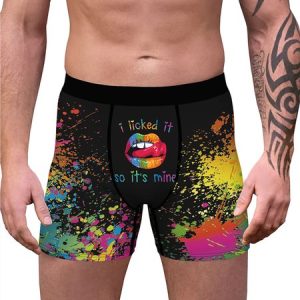Men's Lip Pattern Comfortable Boxer Briefs, Underwear & Socks, color:As Picture|size:XXL, catalog Noracora shop