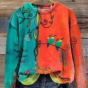 Women's Spring Print Casual Long Sleeve Sweatshirt, Hoodies&Sweatshirts, Lilicloth.com