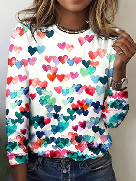 Casual Cotton T-Shirt, Long sleeves, Lilicloth.com