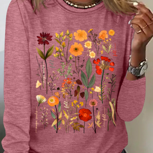 Subtle Anti-Trump Flowers Shirt (T-Shirt Or Long Sleeves), Anti-Maga Floral Tee, Fdt Merch, Feminist Gift Casual Long Sleeve Shirt, Long sleeves, Lilicloth.com