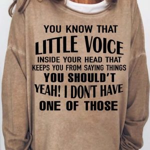 Women's Funny Letter Casual Crew Neck Sweatshirt, Hoodies&Sweatshirts, Lilicloth.com