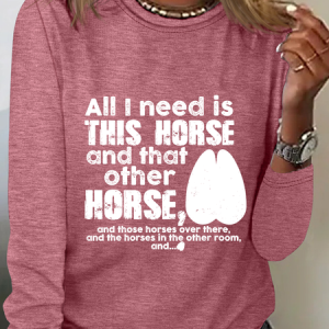 Need Is This Horses Horse Lover Casual Long Sleeve Shirt, Long sleeves, Lilicloth.com