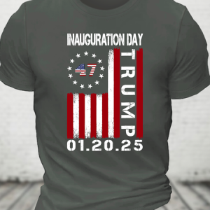 President Donald Trump Inauguration Day 2025 Memorabilia Fla Cotton T-Shirt, T-shirts, Lilicloth.com