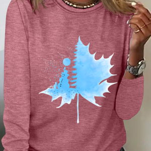 Winter Wonderland Casual Long Sleeve Shirt, Long sleeves, Lilicloth.com