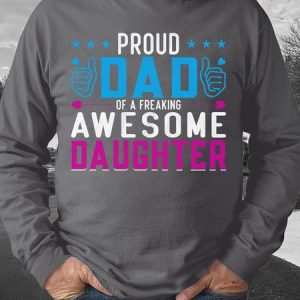 Lilicloth X Abu Proud Dad Of A Freaking Awesome Daughter Mens Sweatshirt, Hoodies&Sweatshirts, Lilicloth.com