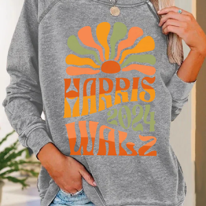 Harris Walz 2024 Casual Sweatshirt, Hoodies&Sweatshirts, Lilicloth.com