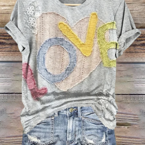 Geometric Regular Fit Vintage T-Shirt, T-shirts, Lilicloth.com