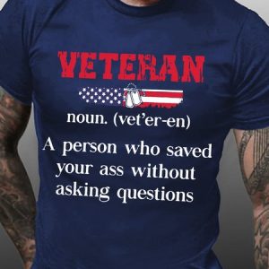 Veteran America Flag Men's Casual Cotton T-Shirt, T-shirts, Lilicloth.com