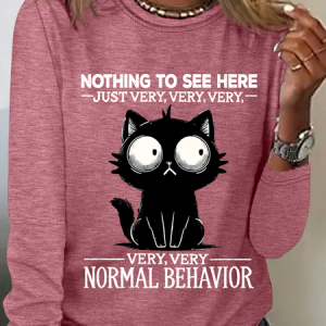 Nothing To See Here Casual Long Sleeve Shirt, Long sleeves, Lilicloth.com
