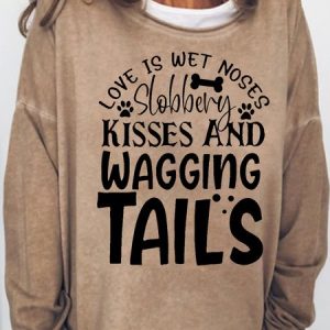Women's Dog Lover Letters Sweatshirt, Hoodies&Sweatshirts, Lilicloth.com