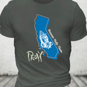 Pray For Los Angeles California Cotton T-Shirt, T-shirts, Lilicloth.com