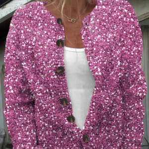 Knitted Loose Crew Neck Simple Sweater, Cardigans, Lilicloth.com