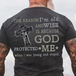Men's Young And Stupid Cotton Casual Crew Neck T-Shirt, T-shirts, Lilicloth.com