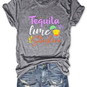 Tequila Lime And Sunshine Women's T-Shirt Women's T-Shirt, T-shirts, Lilicloth.com