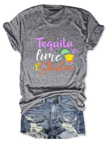 Tequila Lime And Sunshine Women's T-Shirt Women's T-Shirt, T-shirts, Lilicloth.com