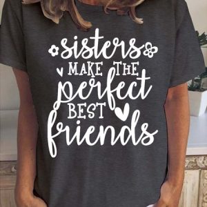 Sisters Make The Best Friends Women's Short sleeve tops, T-shirts, Lilicloth.com