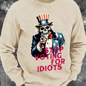 Stop Voting For Idiots Men's Casual Sweatshirt, Hoodies&Sweatshirts, Lilicloth.com