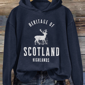 Scottish deer hooded sweatshirt, Hoodies&Sweatshirts, Lilicloth.com