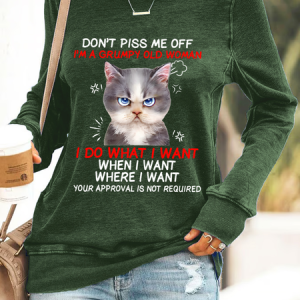 Don't Piss Me Offi'm A Grumpy Old Casual Sweatshirt, Hoodies&Sweatshirts, Lilicloth.com