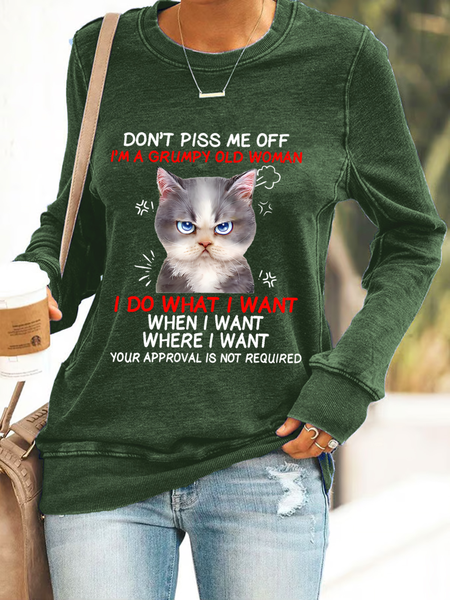 Don't Piss Me Offi'm A Grumpy Old Casual Sweatshirt, Hoodies&Sweatshirts, Lilicloth.com