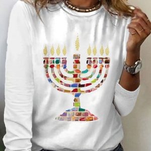 Casual Round Neck Long Sleeve T-shirt, Long sleeves, Lilicloth.com
