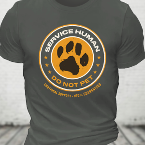 Service Human Do Not Pet Cotton T-Shirt, T-shirts, Lilicloth.com