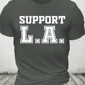 Support La Wildfire Relief Cotton T-Shirt, T-shirts, Lilicloth.com