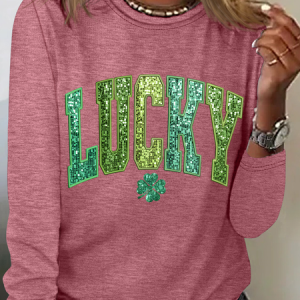 St Patrick's Lucky Casual Long Sleeve Shirt, Long sleeves, Lilicloth.com