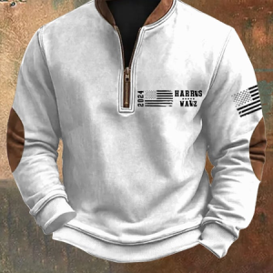 Men's Vintage Flag Vote Print Sweatshirt, Hoodies&Sweatshirts, Lilicloth.com