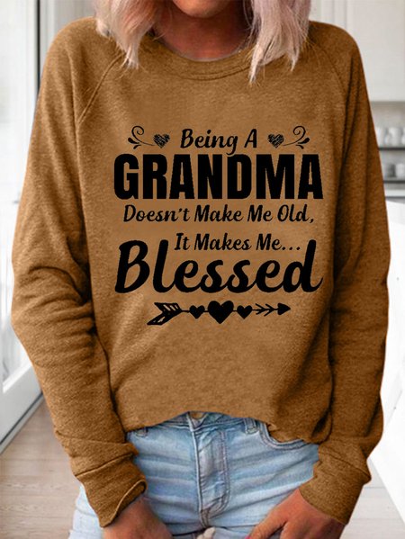 Women Being A Grandma Doesn't Make Me Old It Makes Me Blessed Sweatshirt, Hoodies&Sweatshirts, Lilicloth.com