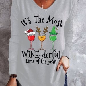 It's The Most Wine-derful Time Of The Year Women's Long Sleeve T-shirt, Hoodies&Sweatshirts, Lilicloth.com