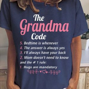 The Grandma Code Women's Short Sleeve T-Shirt, T-shirts, Lilicloth.com