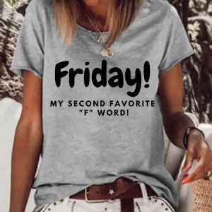 Lilicloth X Kat8lyst Friday My Second Favorite F Word Women's T-Shirt, T-shirts, Lilicloth.com