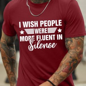 Lilicloth X Y I Wish People Were More Fluent In Silence Men's T-Shirt, T-shirts, Lilicloth.com