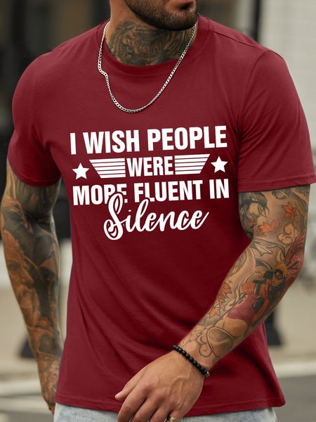 Lilicloth X Y I Wish People Were More Fluent In Silence Men's T-Shirt, T-shirts, Lilicloth.com