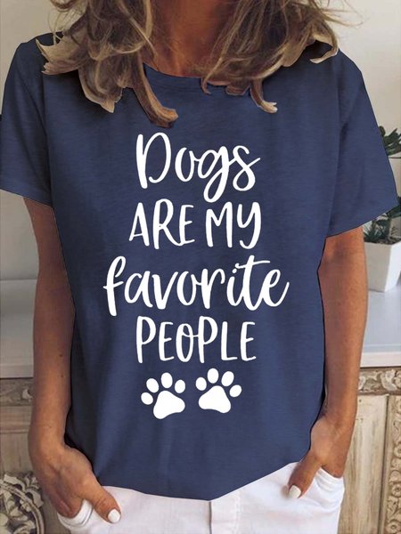 Dogs Are My Favorite People Women's Short Sleeve T-Shirt, T-shirts, Lilicloth.com