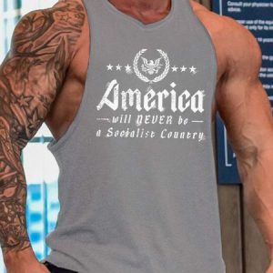 eagle men’s Crew Neck Tank Top, Tank Tops, Lilicloth.com