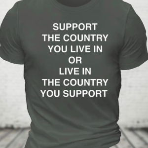 Support The Country Cotton T-Shirt, T-shirts, Lilicloth.com