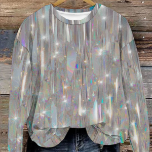 Rainbow Reflective Stripes And Highlights Sweatshirt, Hoodies&Sweatshirts, Lilicloth.com