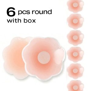 3Pairs/6PCS With Box, Nude Feeling, Silicone Breast Lift Tape, Anti-slip, Strapless And Reusable Women Breast Invisibility Cover, Silicone Nipple Cover, women Pads & Enhancers, ChicMe catalog