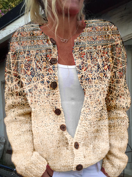 Knitted Casual Regular Fit Cardigan, Cardigans, Lilicloth.com