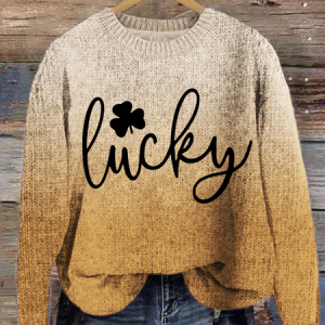 Women's St. Patrick's Day Shamrock Festive Sweater, Sweaters, Lilicloth.com