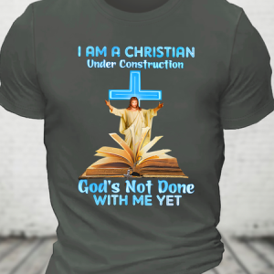 Jesus A Christian Under Construction Classic Cotton T-Shirt, T-shirts, Lilicloth.com