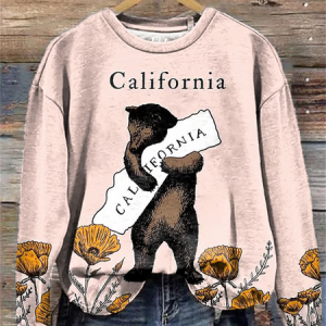 Women's California Strong Los Angeles Strong Wildfire Print Sweatshirt, Hoodies&Sweatshirts, Lilicloth.com
