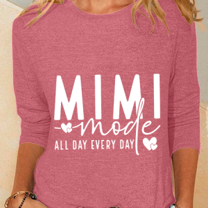 Mimi Mode Casual Long Sleeve Shirt, Long sleeves, Lilicloth.com